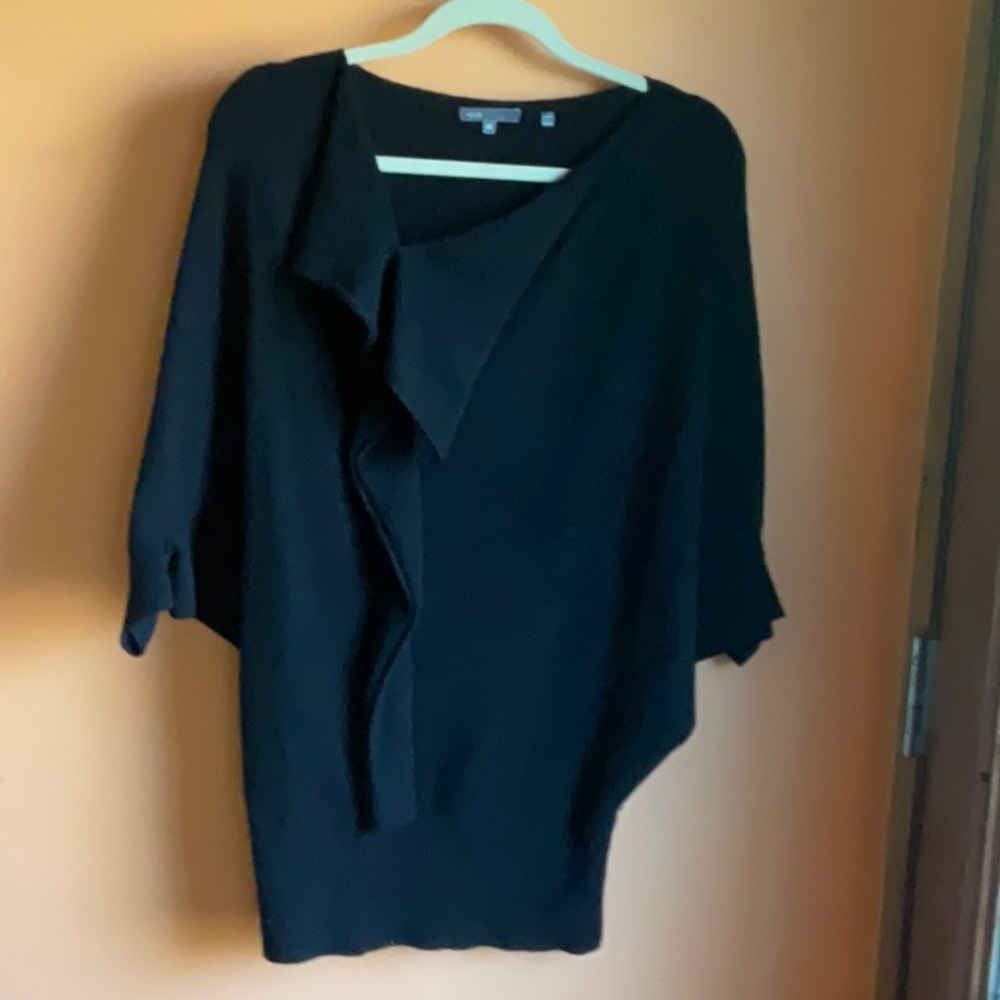 VINCE Black Cashmere Oversized Long Sweater sz  XS/S